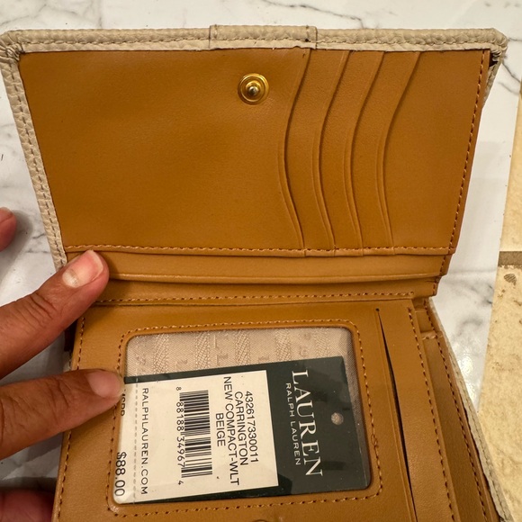 Ralph Lauren Cream and Gold Wallet - Picture 8 of 11